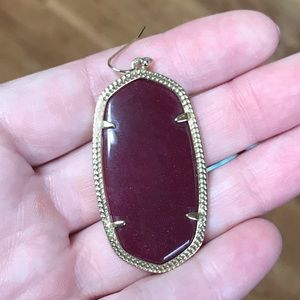 Maroon Elle Drop Earrings